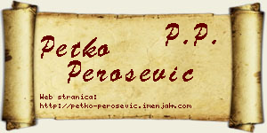 Petko Perošević vizit kartica